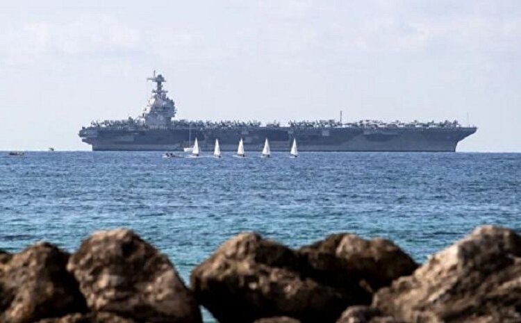 ورود بزرگ ترین ناو هواپیمابر آمریکا به دریای کارائیب